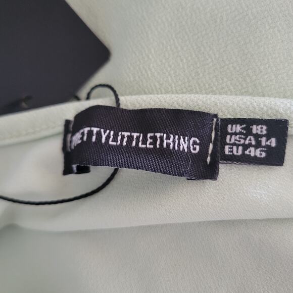 Pretty Little Things Dress New With Tags Sage Green One Shoulder Bodycon - Picture 3 of 8